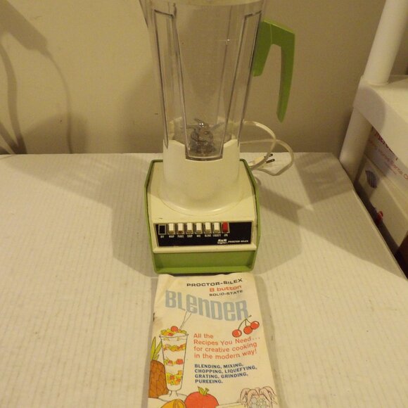 + Vintage70s PROCTOR SILEX 7-Speed Avocado Green Blender Mod 83301 READ - Picture 1 of 8